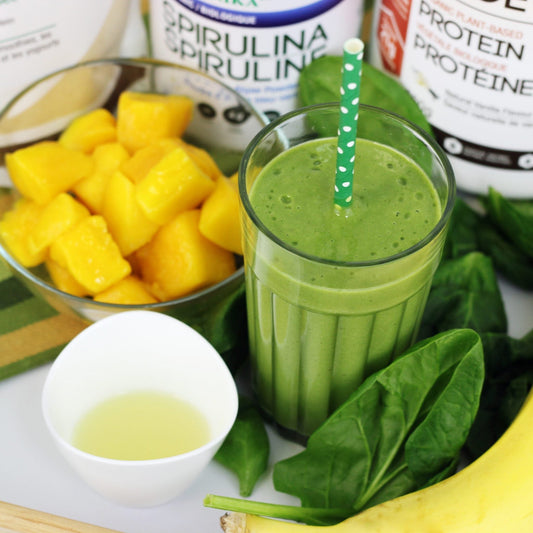 Green Island Retreat Collagen Mango Banana Smoothie Recipe - Organika Health Products