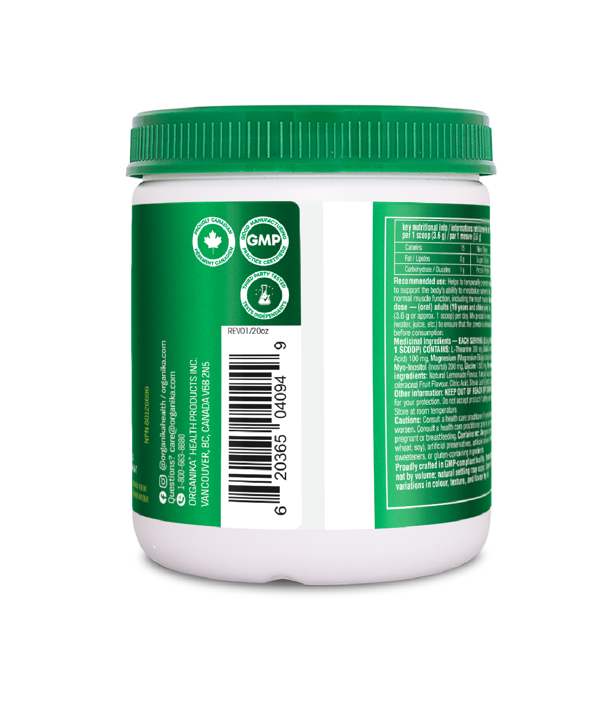 Mind Calm Powder with Magnesium Bisglycinate & L-Theanine