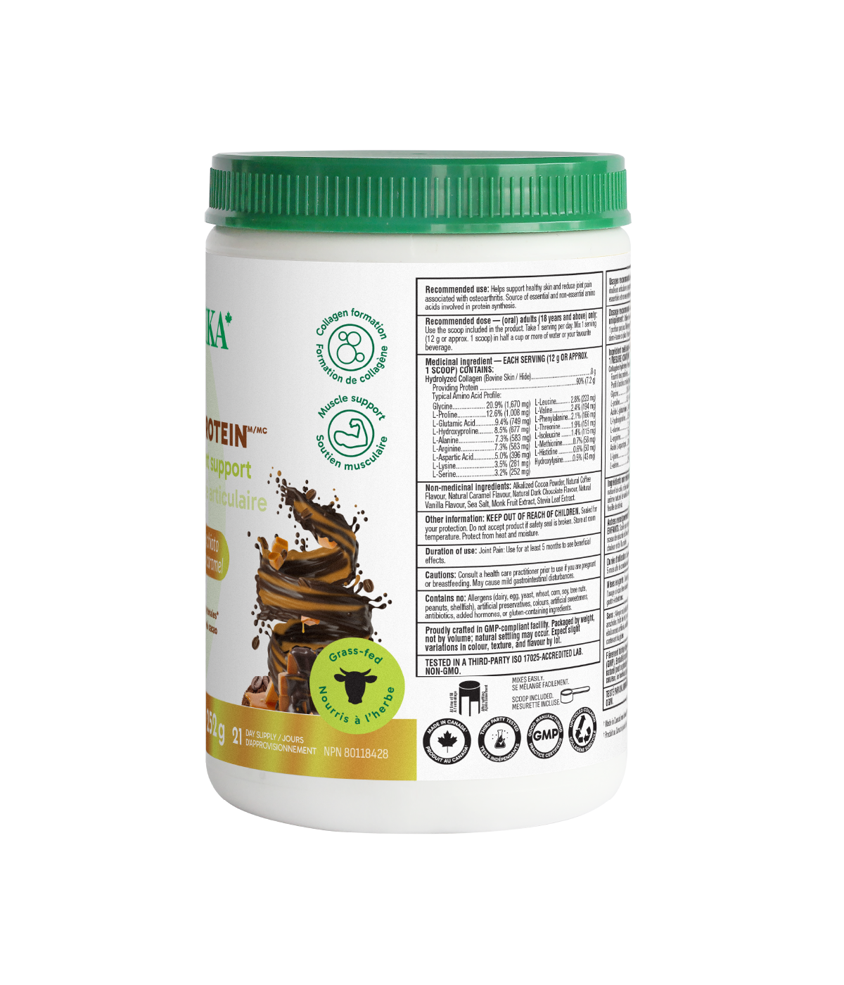 Dark Chocolate Caramel Macchiato Enhanced Collagen Protein