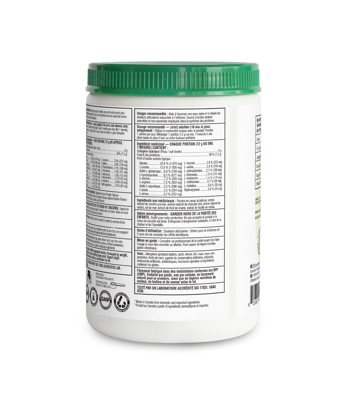 Dark Chocolate Chip Mint Enhanced Collagen Protein