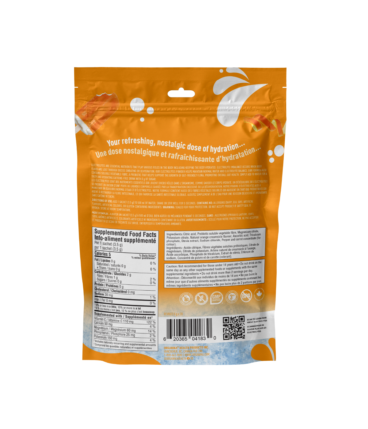 Electrolytes Sachets - Orange Creamsicle