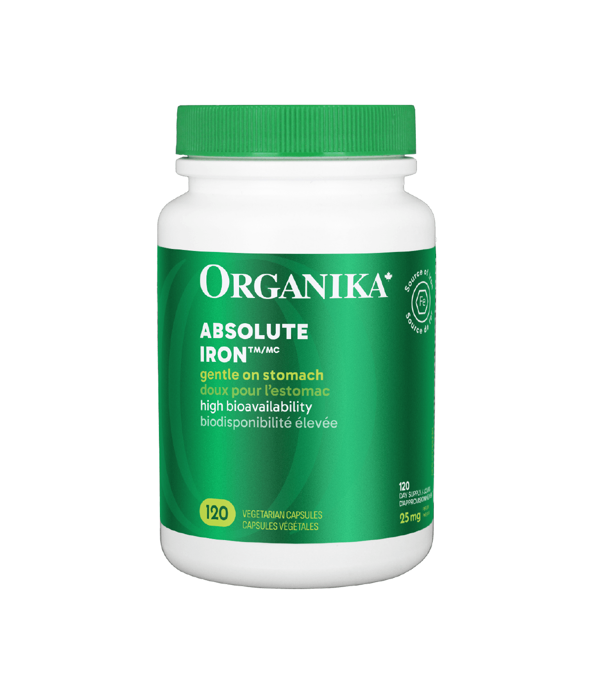 Absolute Iron - 120 Vcaps - Organika Health Products