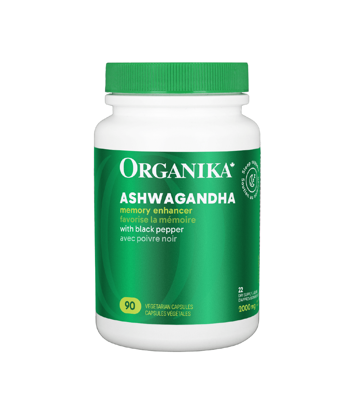 Ashwagandha with Black Pepper - 90 vcaps - Organika Health Products