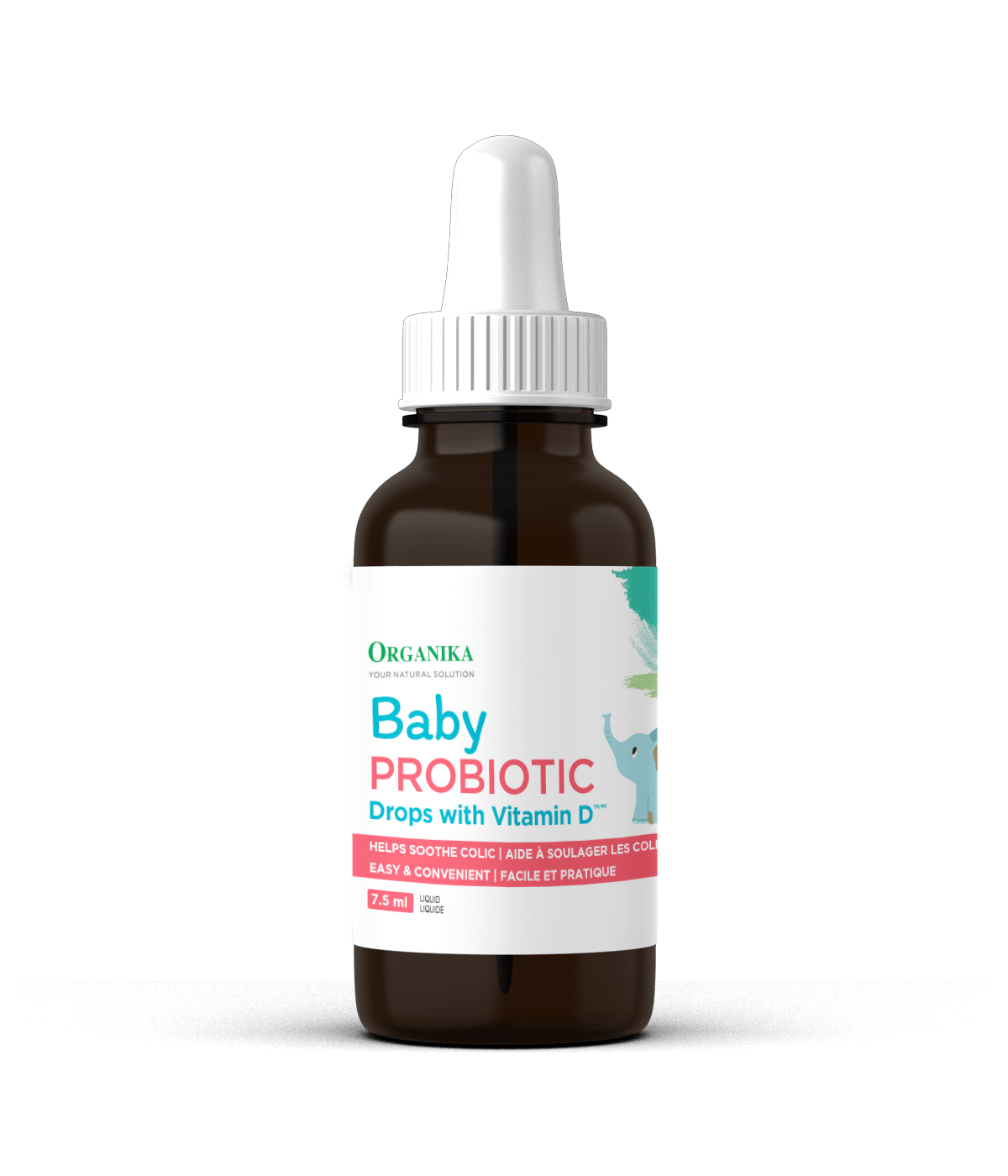 Baby Probiotic Drops with Vitamin D - 7.5 ml - Organika Health Products