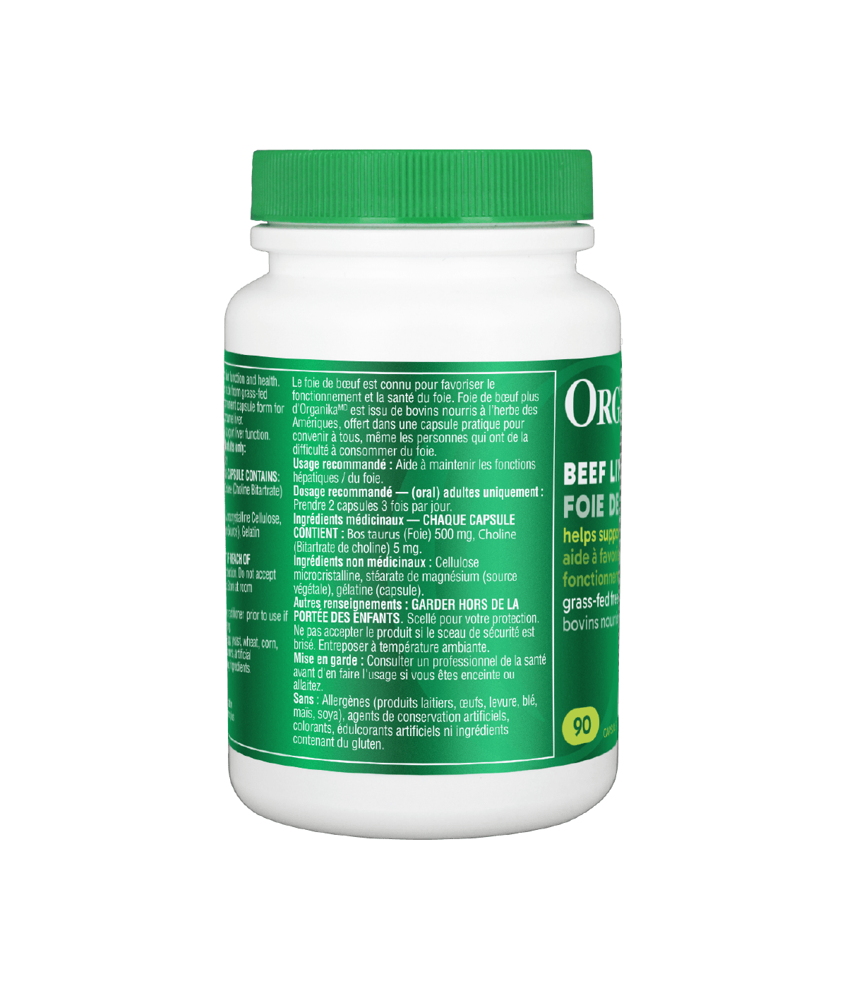 Beef Liver Plus - 90 Capsules - Organika Health Products
