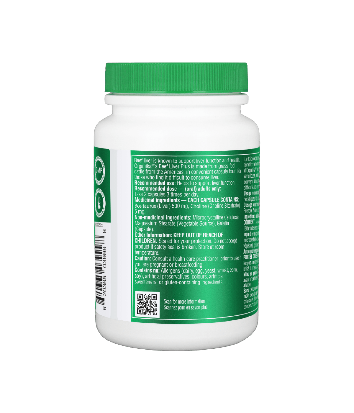 Beef Liver Plus - 90 Capsules - Organika Health Products