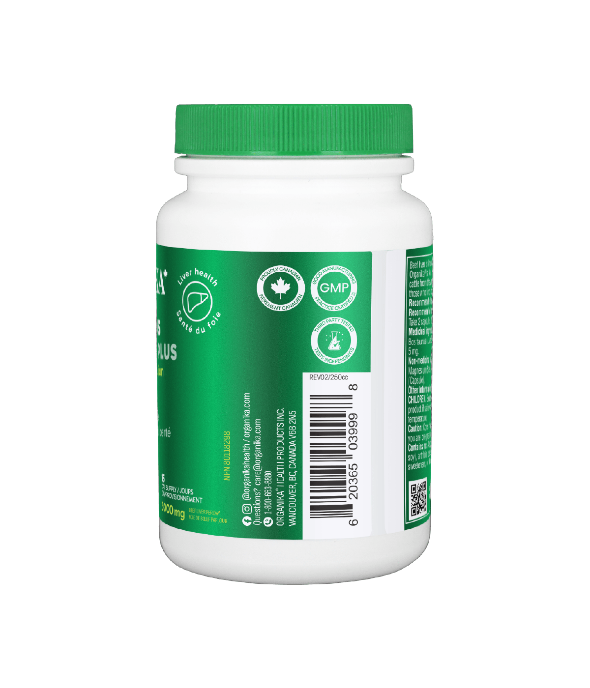 Beef Liver Plus - 90 Capsules - Organika Health Products