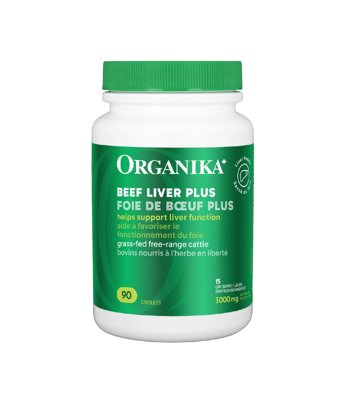 Beef Liver Plus - 90 Capsules - Organika Health Products