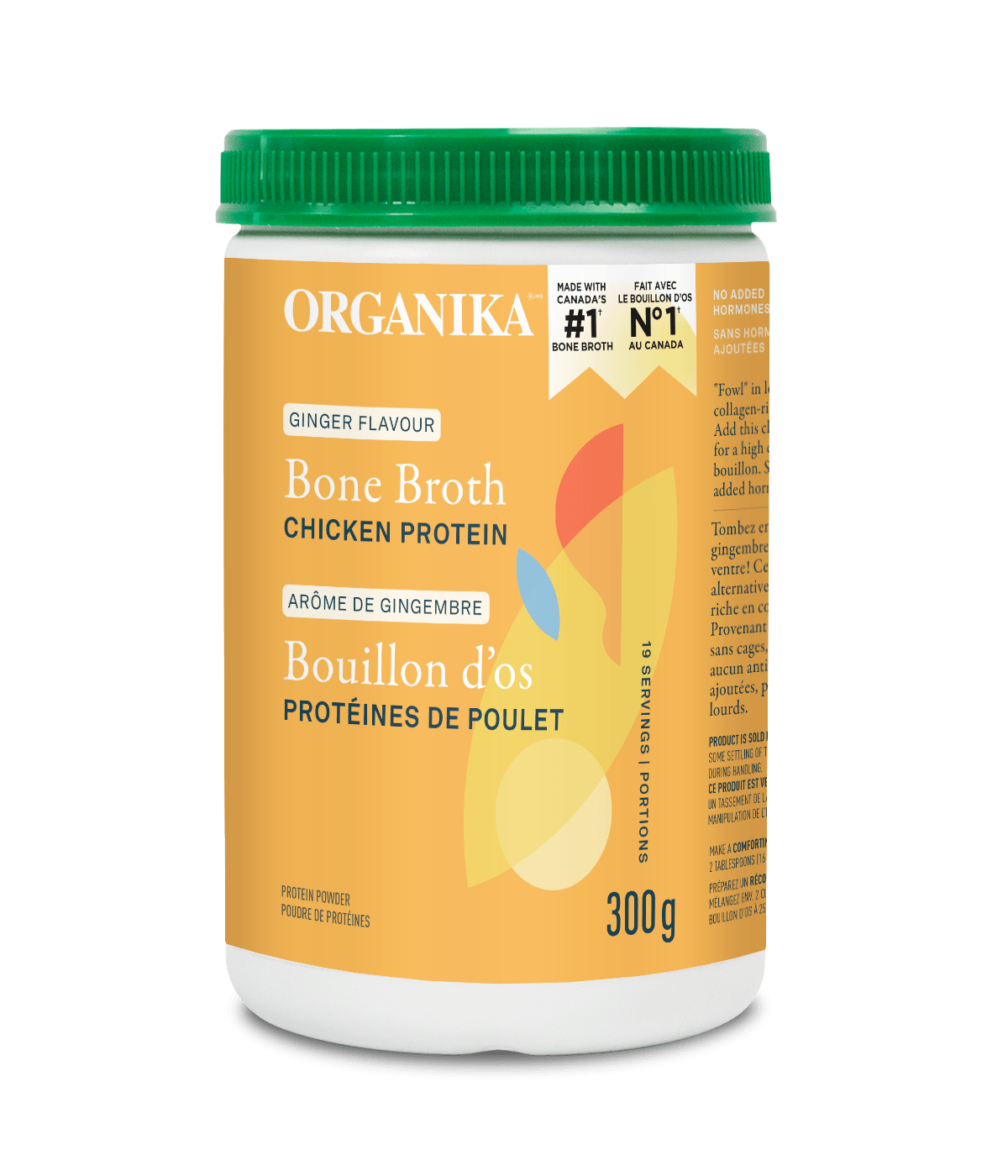 Chicken Bone Broth Protein Powder - Ginger - Organika Health Products