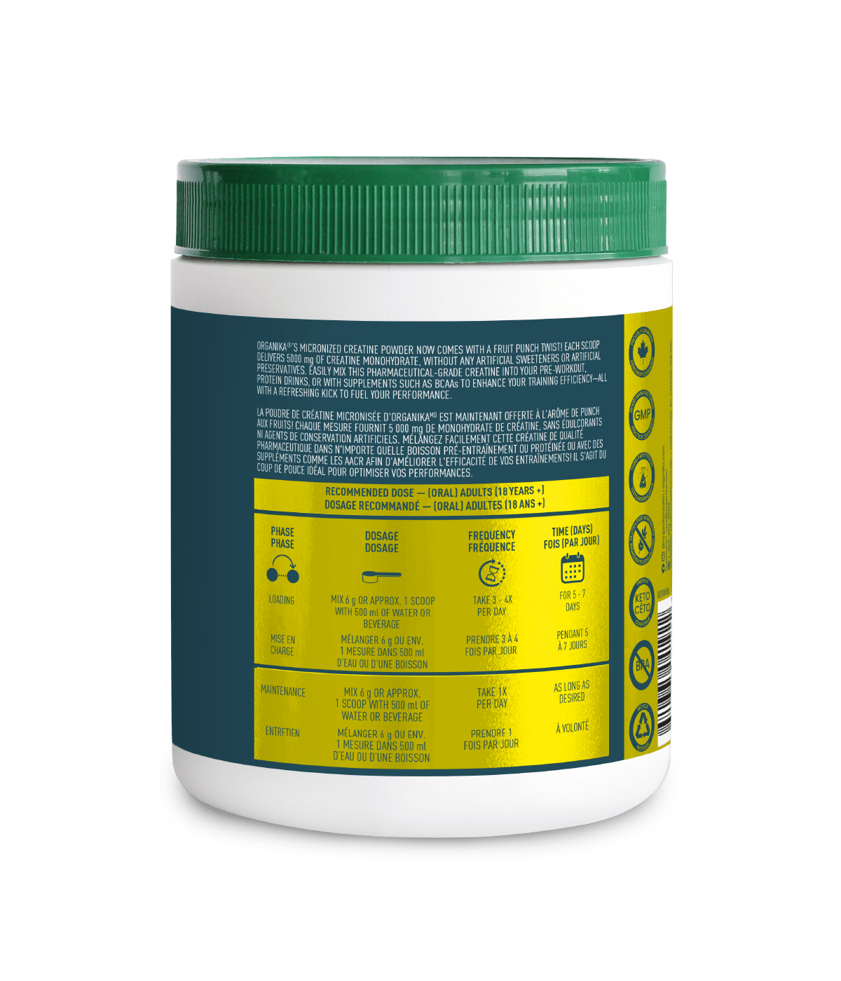 Creatine Powder - Fruit Punch - Fruit Punch - Organika Health Products