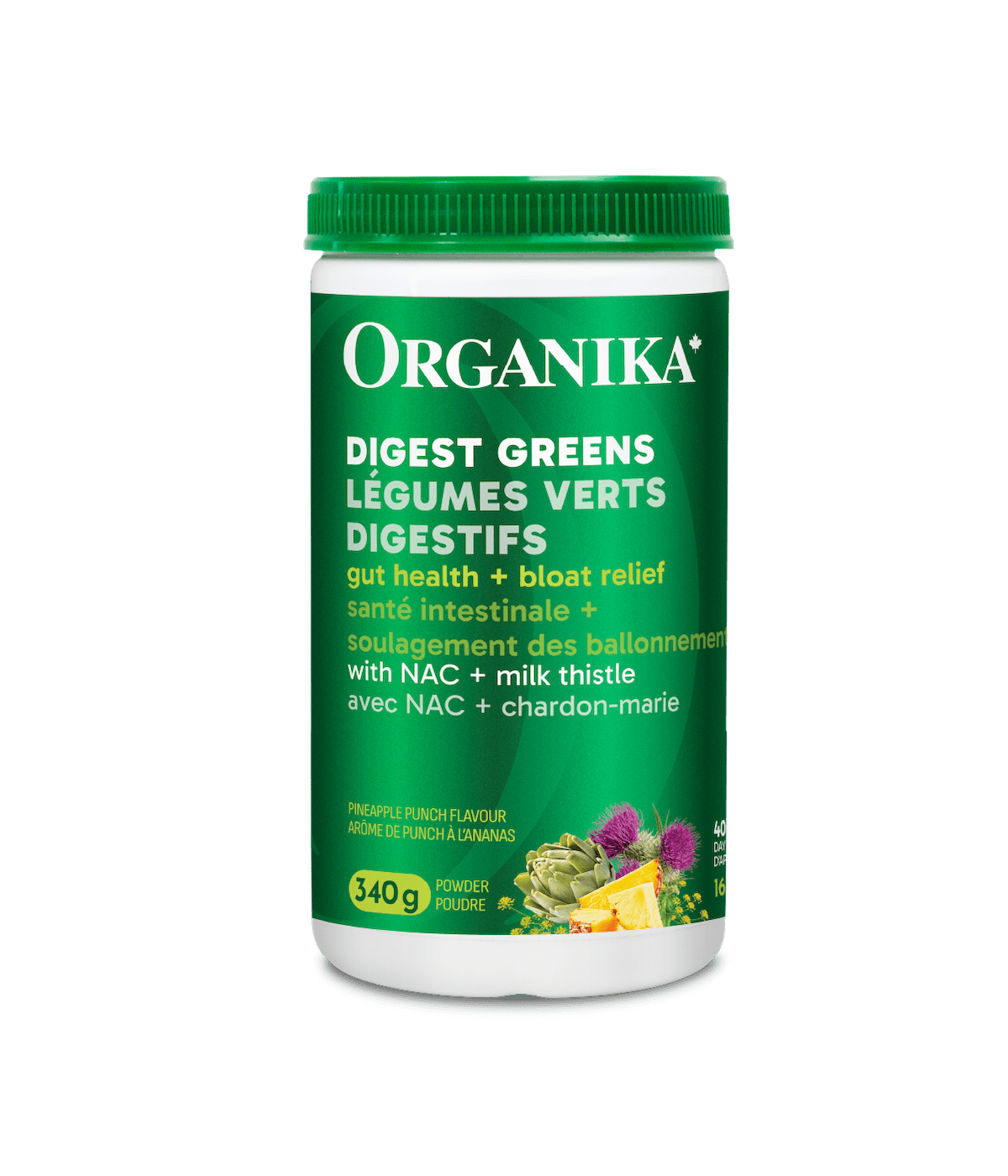 Digest Greens - 340 g - Organika Health Products
