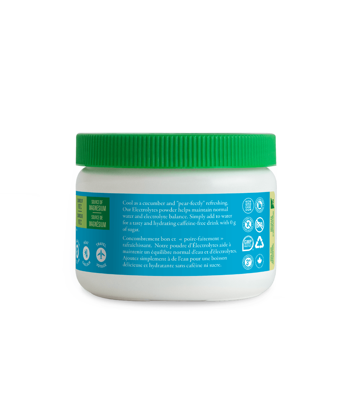 Electrolytes 60 Servings - Cucumber Pear - Cucumber Pear - Organika Health Products