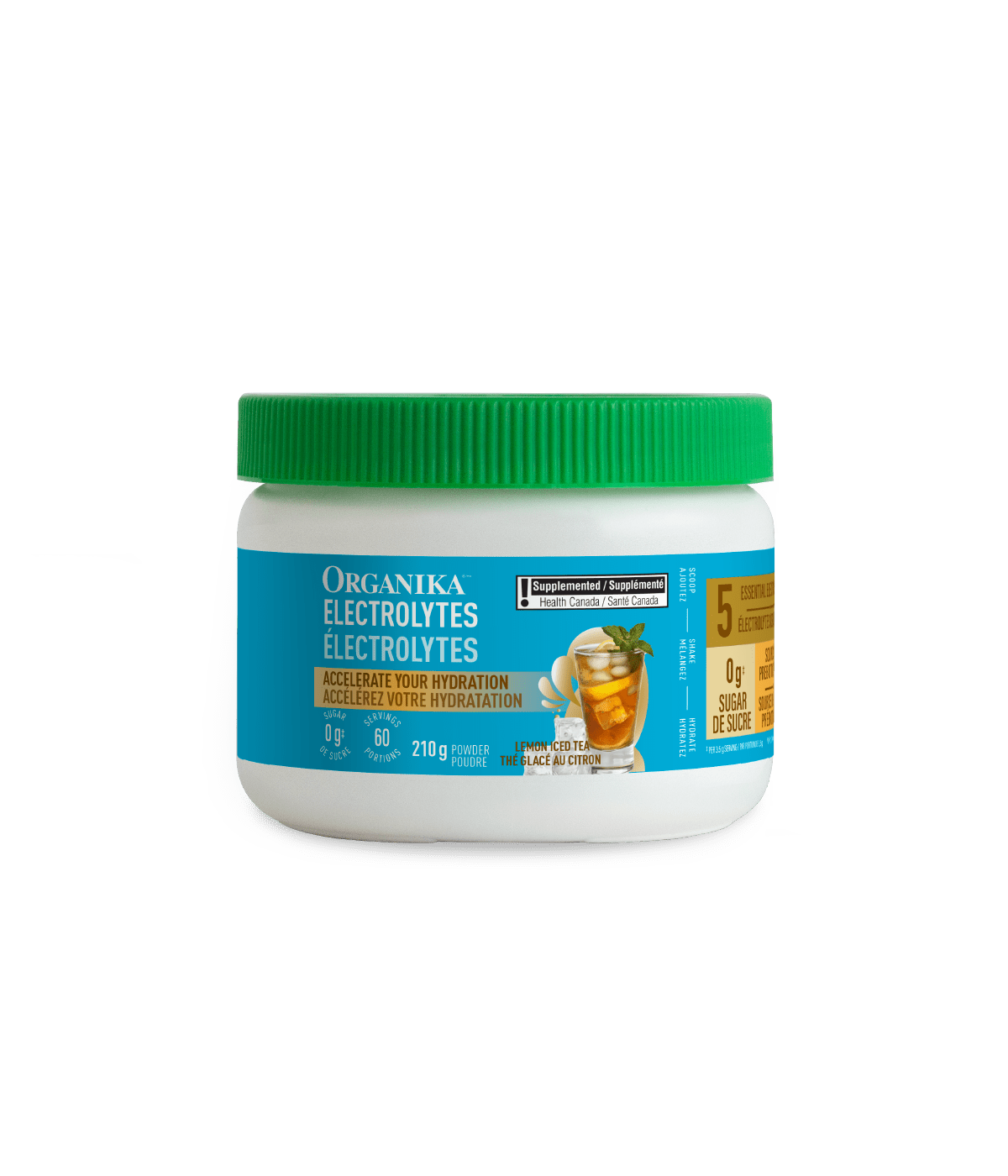 Electrolytes 60 Servings - Iced Tea - 210 g (60 Servings) - Organika Health Products