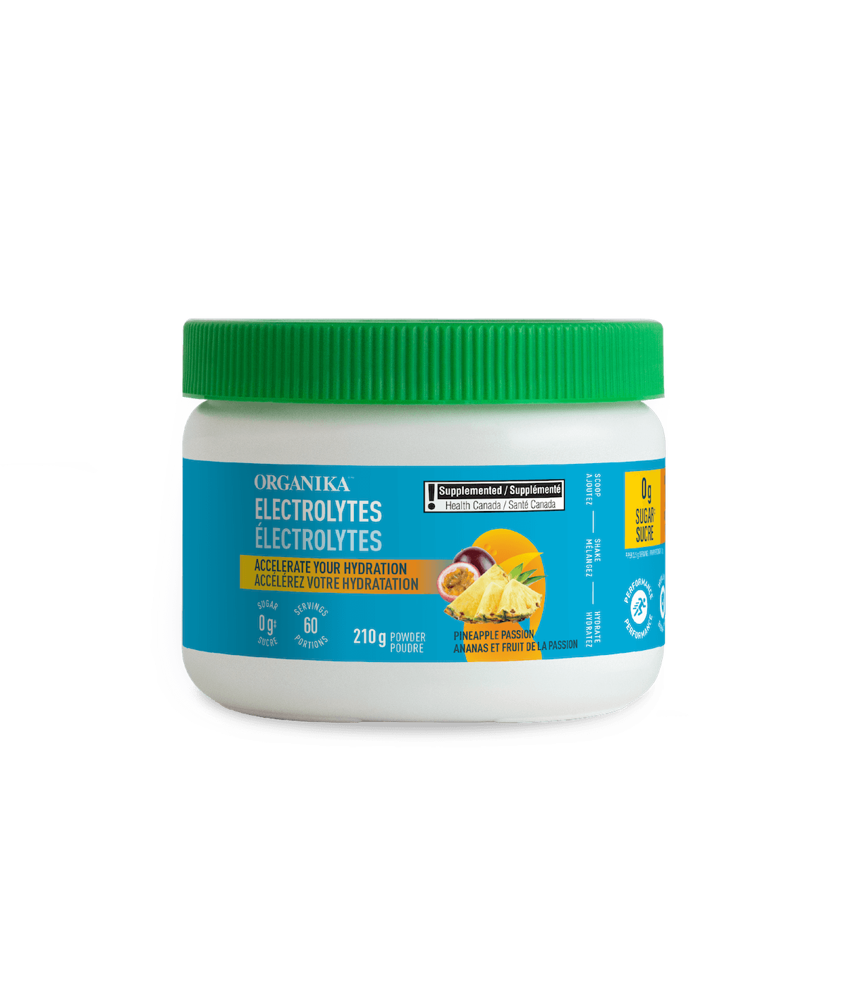 Electrolytes 60 Servings - Pineapple Passion - Pineapple Passion - Organika Health Products