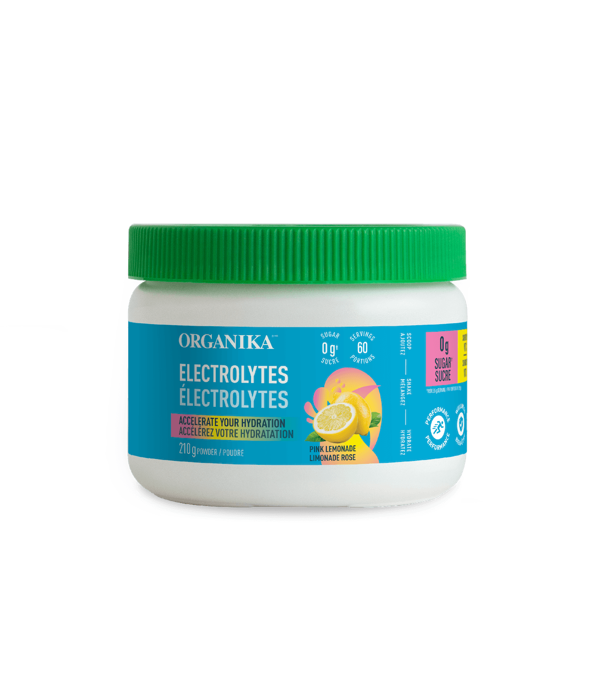 Electrolytes 60 Servings - Pink Lemonade - Pink Lemonade - Organika Health Products