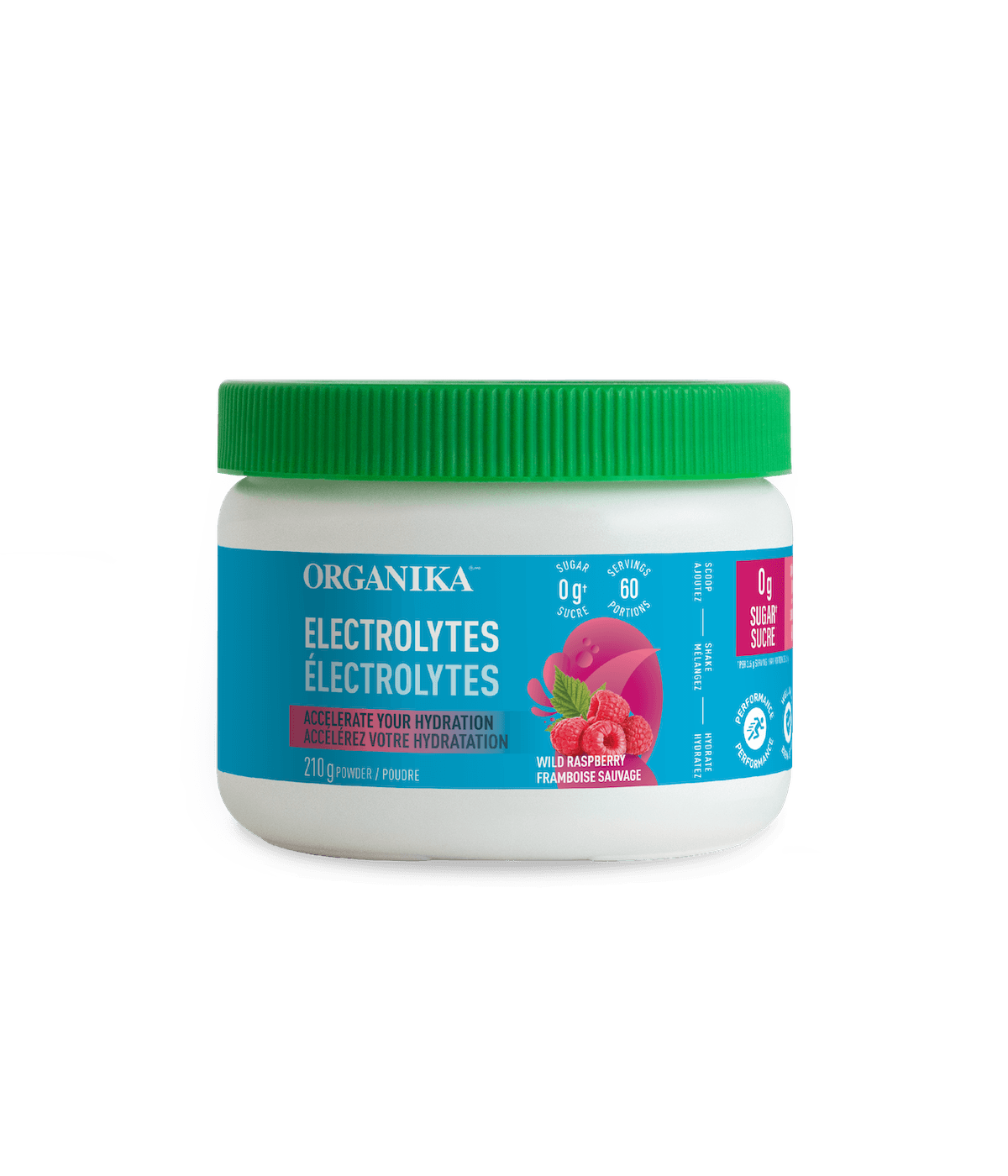 Electrolytes 60 Servings - Wild Raspberry - Wild Raspberry - Organika Health Products