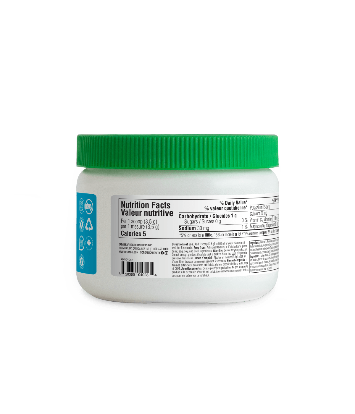 Electrolytes 60 Servings - Wild Raspberry - Wild Raspberry - Organika Health Products