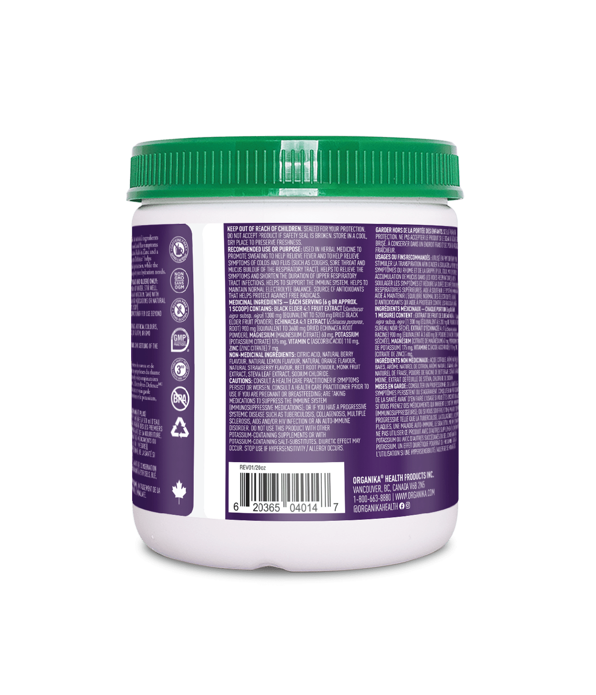 Electrolytes Defence with Elderberry & Echinacea - Citrus Berry - Organika Health Products