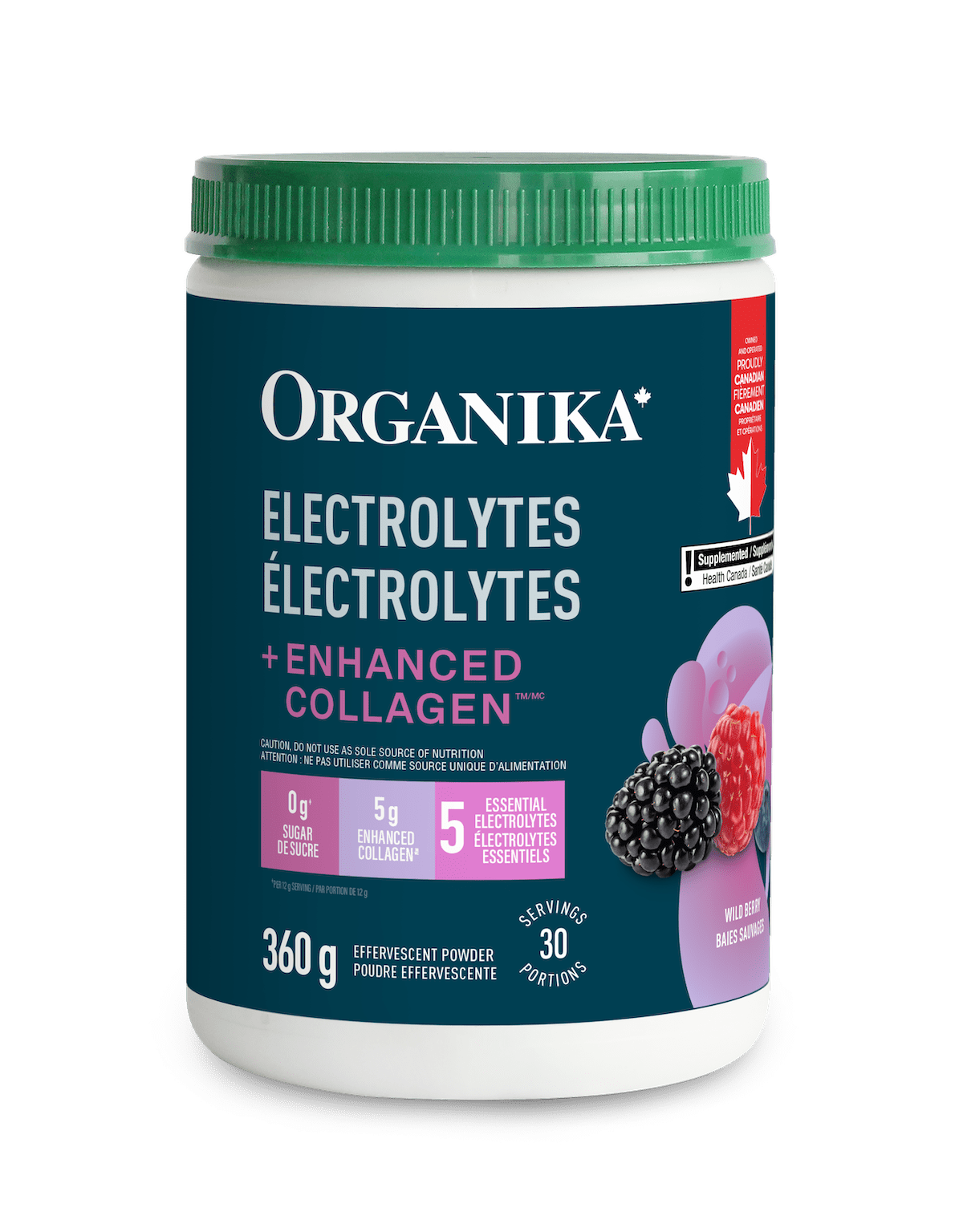 Electrolytes + Enhanced Collagen - Wild Berry - Wild Berry - Organika Health Products