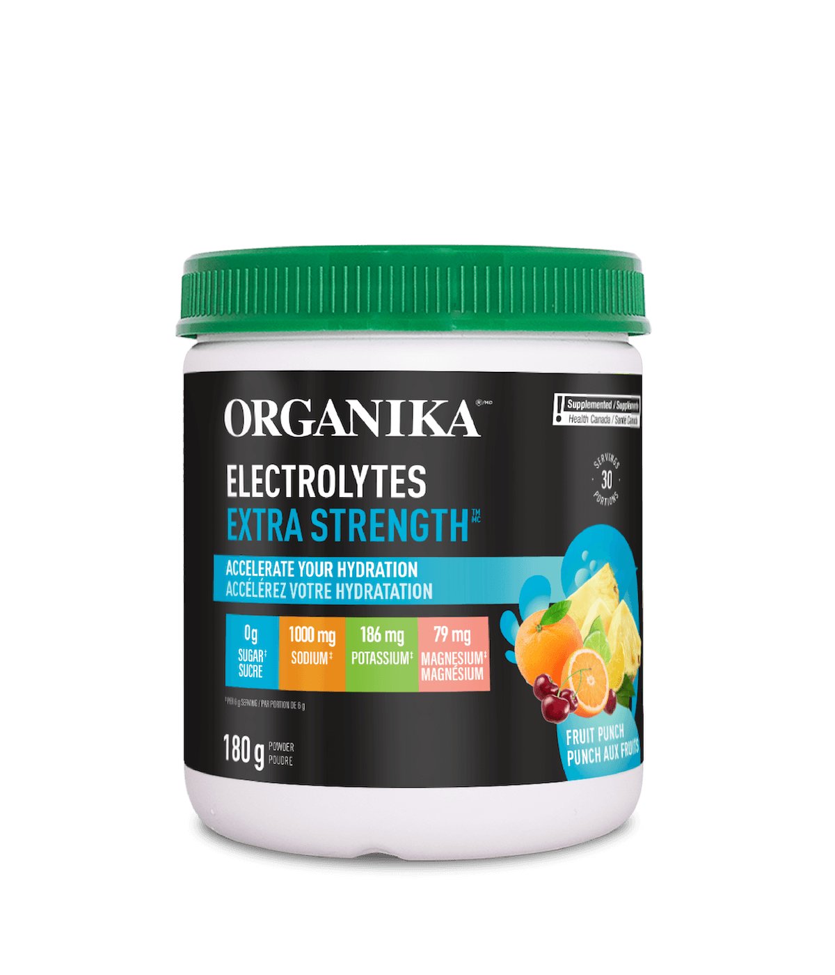 Electrolytes Extra Strength - Fruit Punch - Organika Health Products