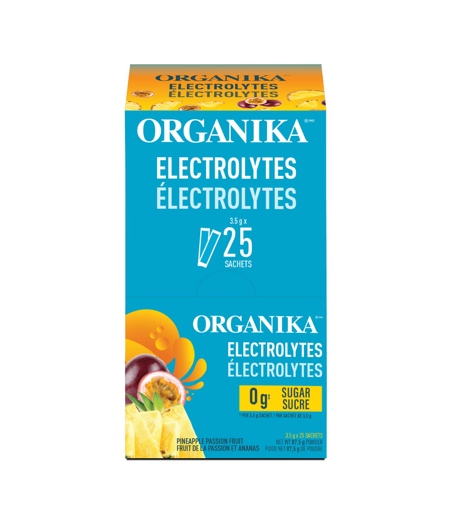 Electrolytes Sachets - Pineapple Passion - Box (25 Sachets) - Organika Health Products