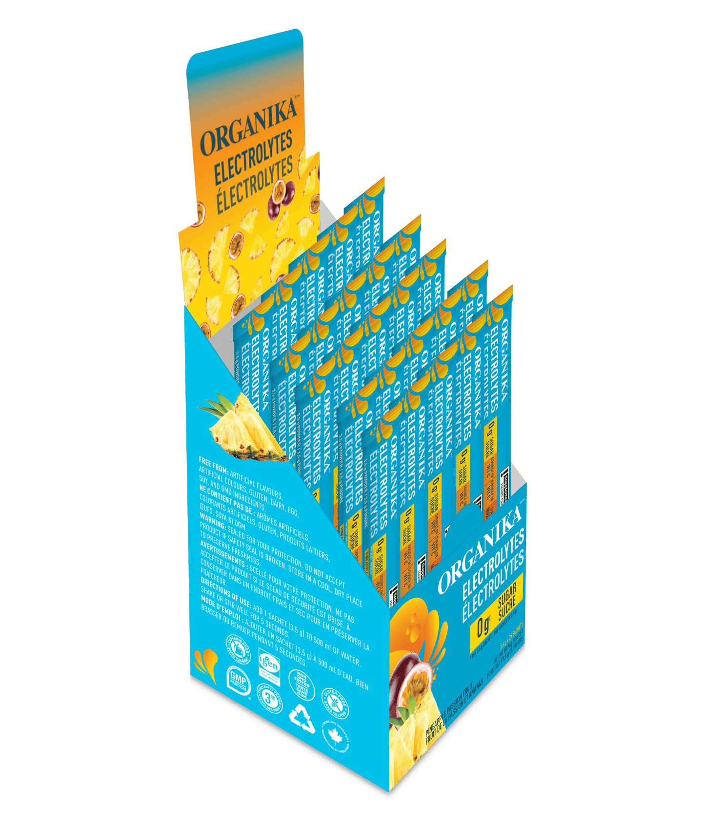 Electrolytes Sachets - Pineapple Passion - Box (25 Sachets) - Organika Health Products