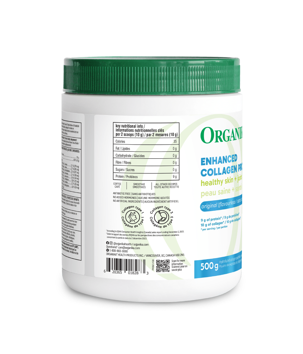 Enhanced Collagen Original - 500 g - Organika Health Products