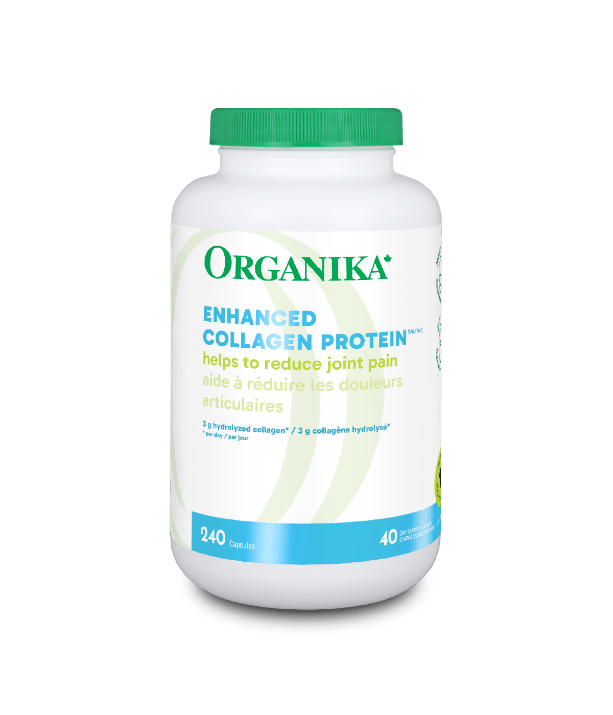 Enhanced Collagen Protein Capsules - 240 Capsules - Organika Health Products