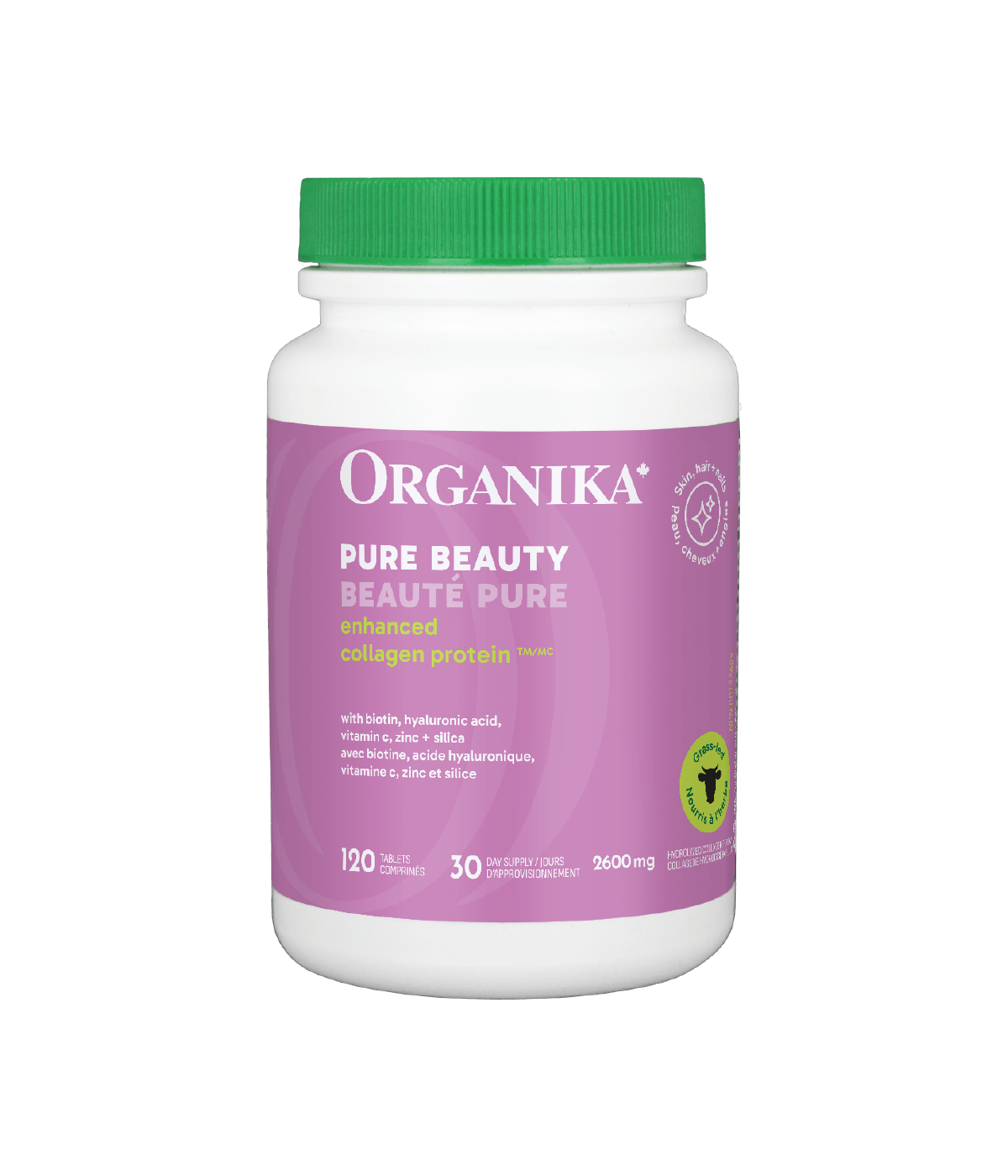 Enhanced Collagen Protein Pure Beauty Tablets - 120 tabs - Organika Health Products