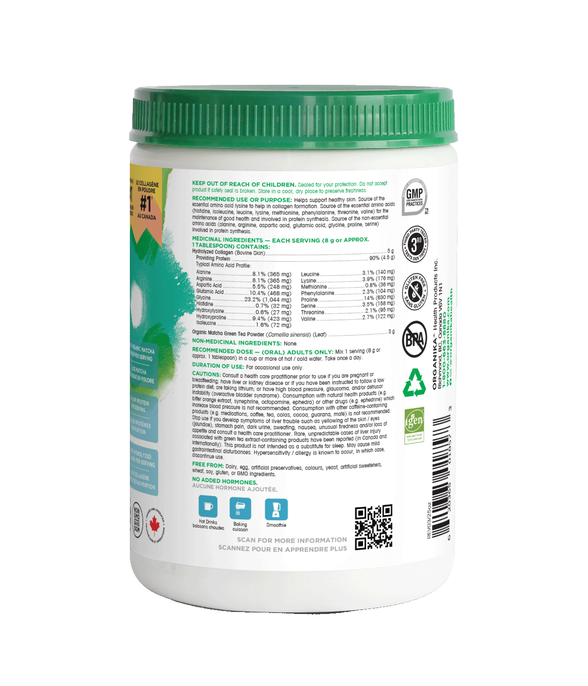 Enhanced Collagen Vitality - 250 g - Organika Health Products