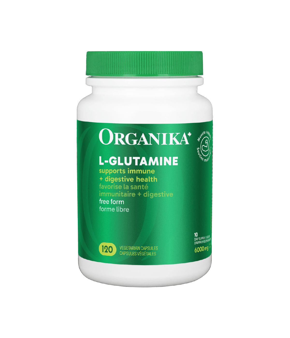 Free - Form L - Glutamine Capsules - 500 mg / 120 capsules - Organika Health Products