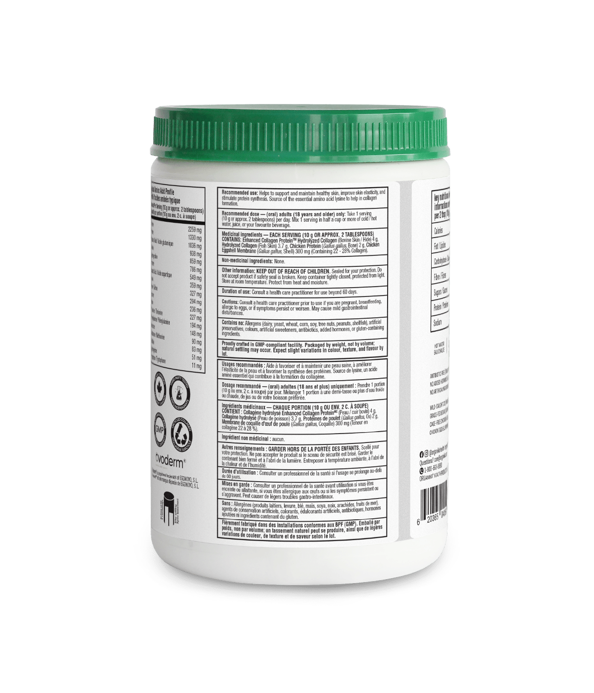 Full Spectrum Collagen 1, 2, 3, 5, 10 - Light Chicken Broth - Organika Health Products