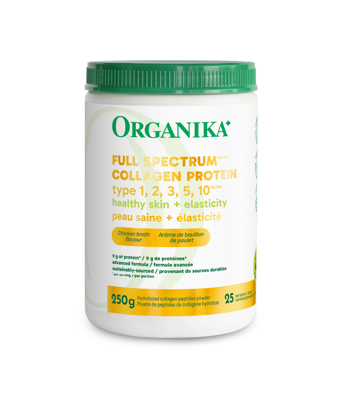 Full Spectrum Collagen 1, 2, 3, 5, 10 - Light Chicken Broth - Organika Health Products