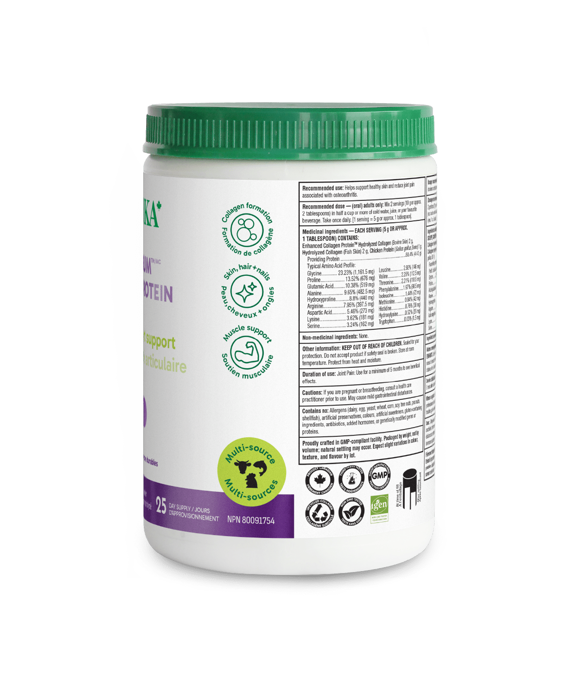 Full Spectrum Collagen - 250 g - Organika Health Products