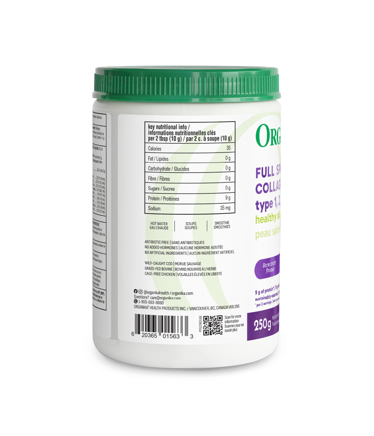 Full Spectrum Collagen - 250 g - Organika Health Products