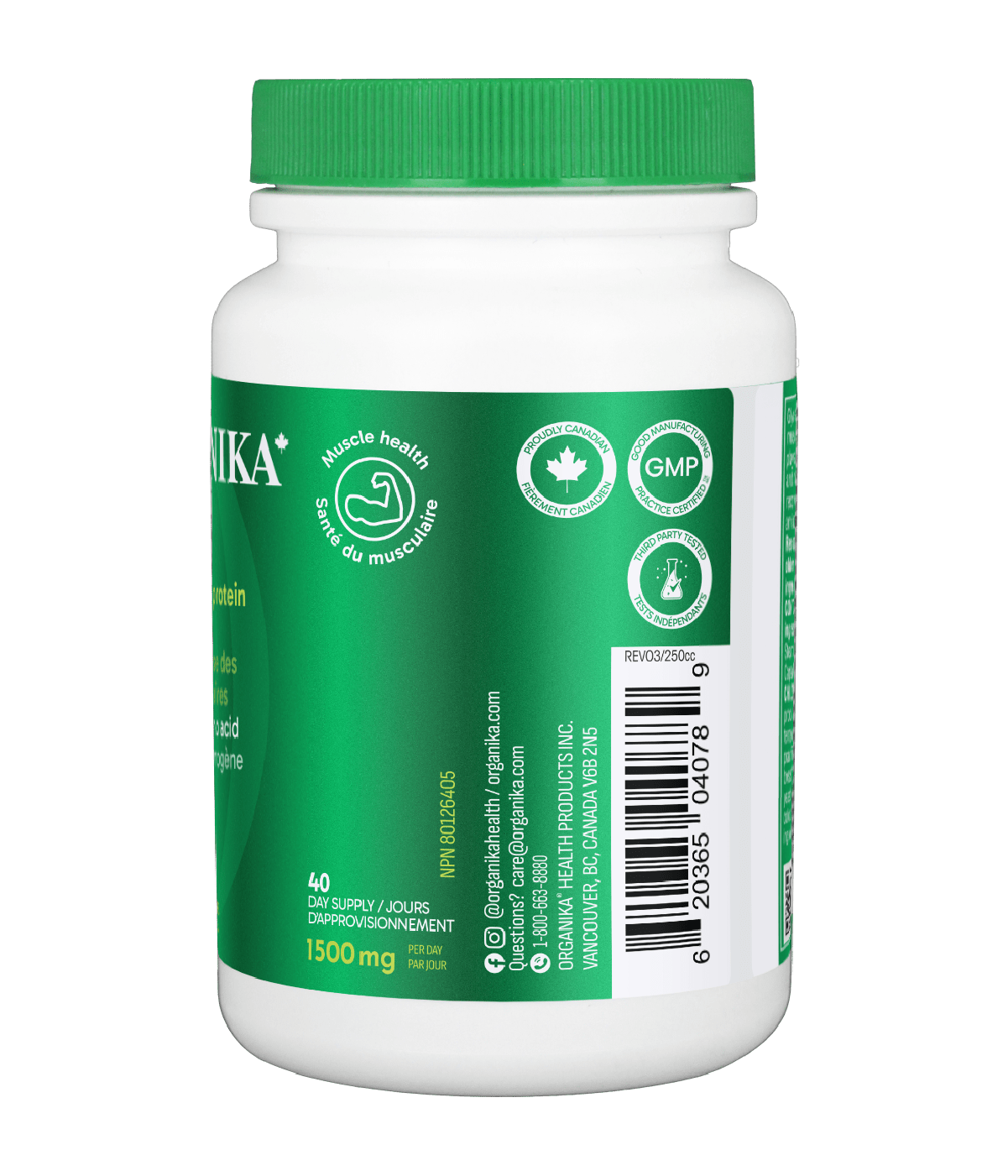 Glycine - 120 capsules - Organika Health Products