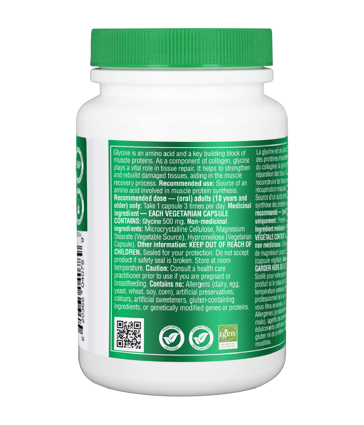 Glycine - 120 capsules - Organika Health Products