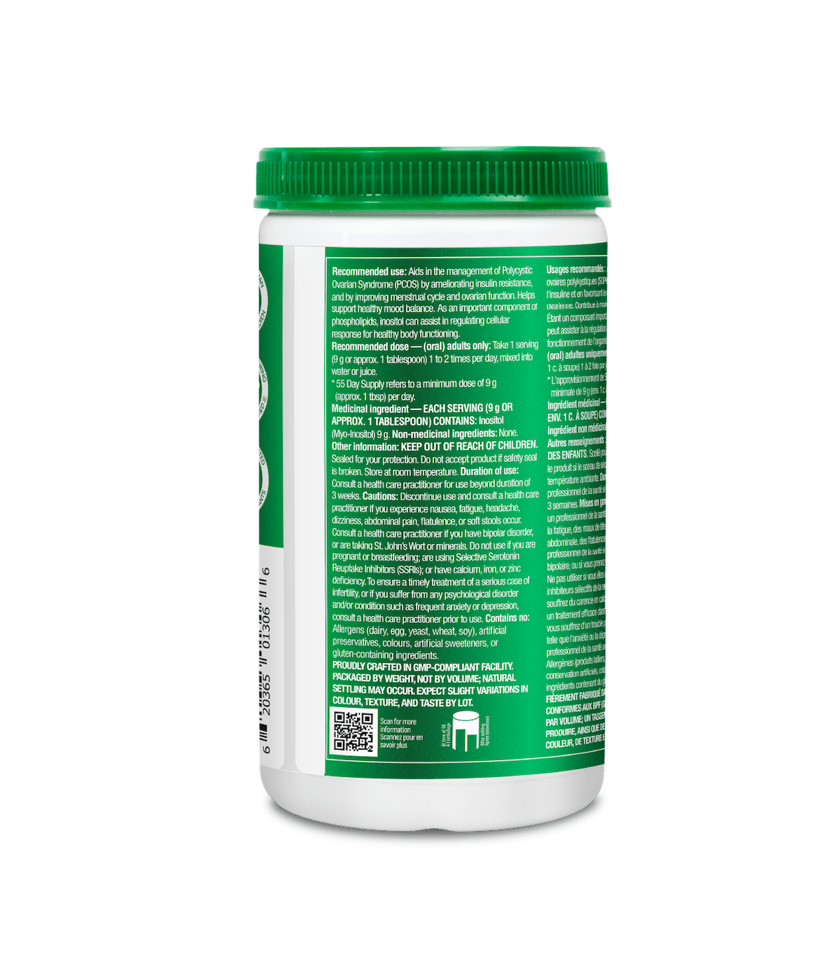 Inositol (Myo - Inositol) - 90 Vcaps - Organika Health Products