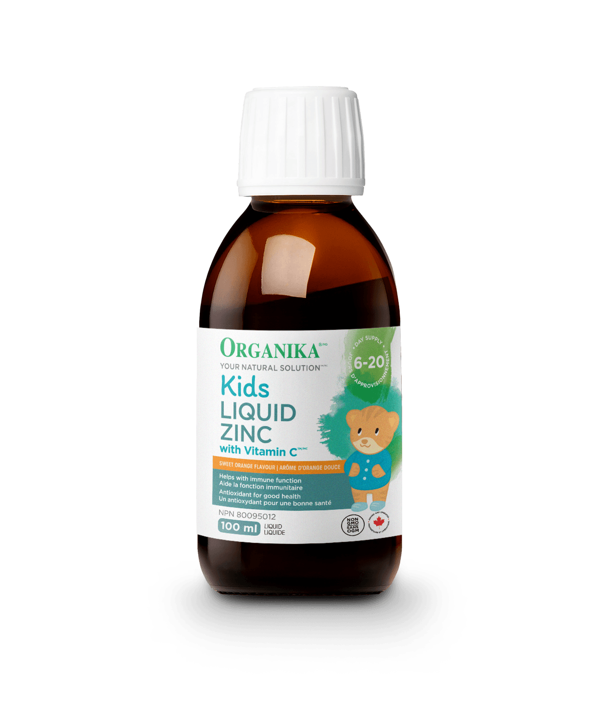 Kids Liquid Zinc with Vitamin C - 100 ml - Organika Health Products