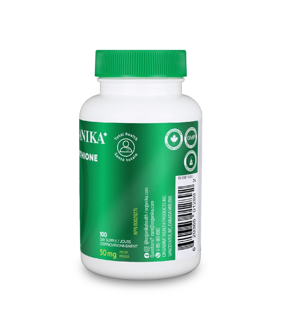 L - Glutathione - 50 caps - Organika Health Products