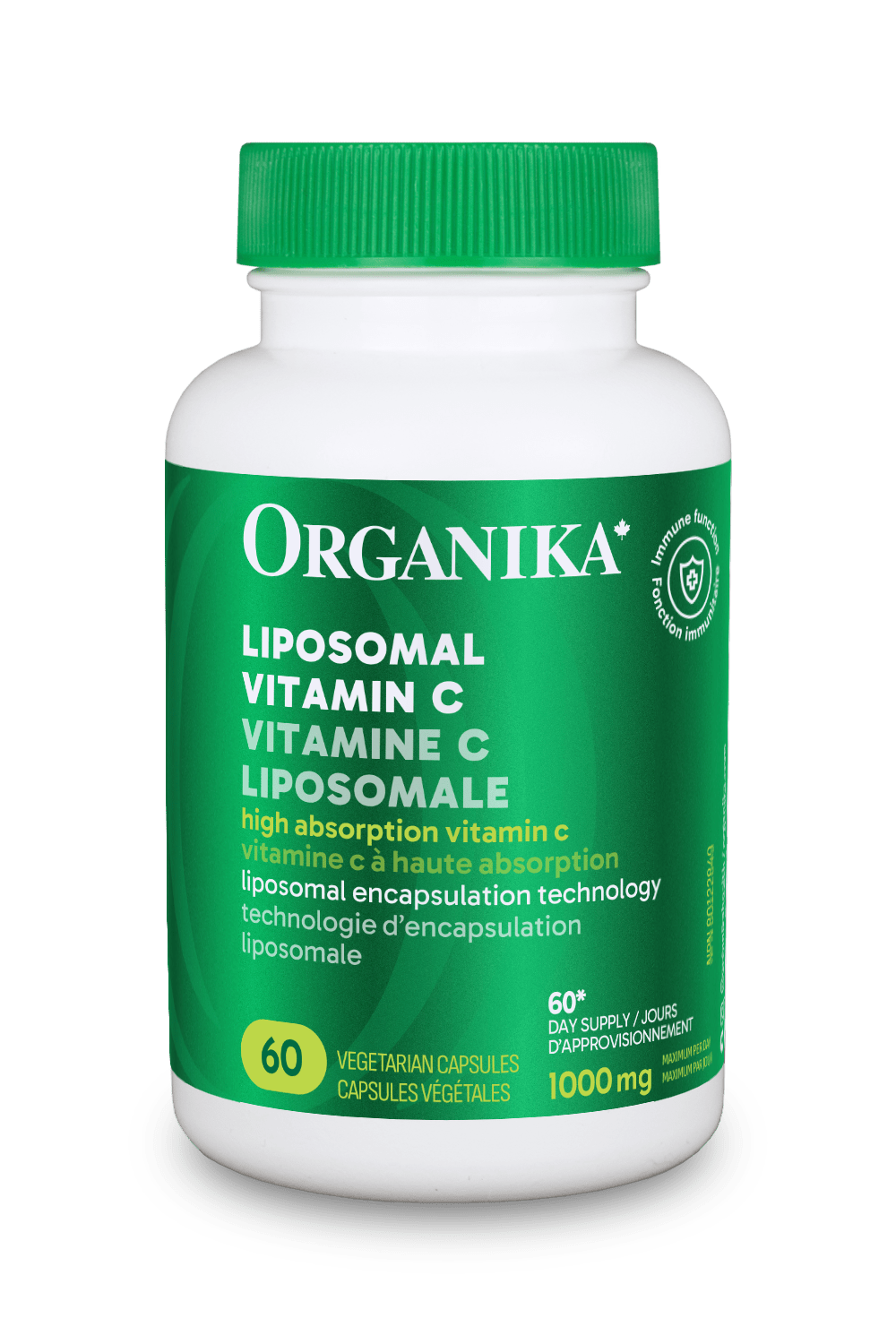 Liposomal Vitamin C 500mg - 60 Vcaps - Organika Health Products
