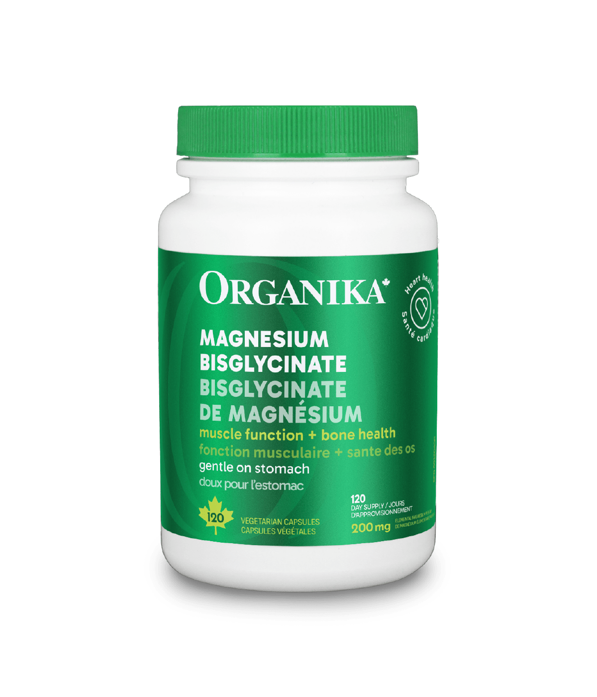 Magnesium Bisglycinate - 120 Vcaps - Organika Health Products