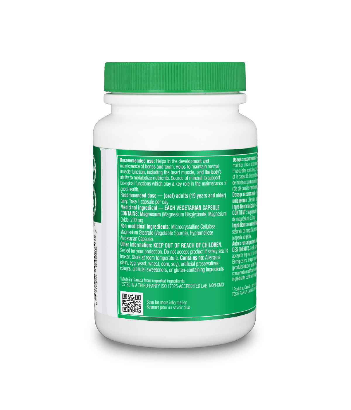 Magnesium Bisglycinate - 120 Vcaps - Organika Health Products