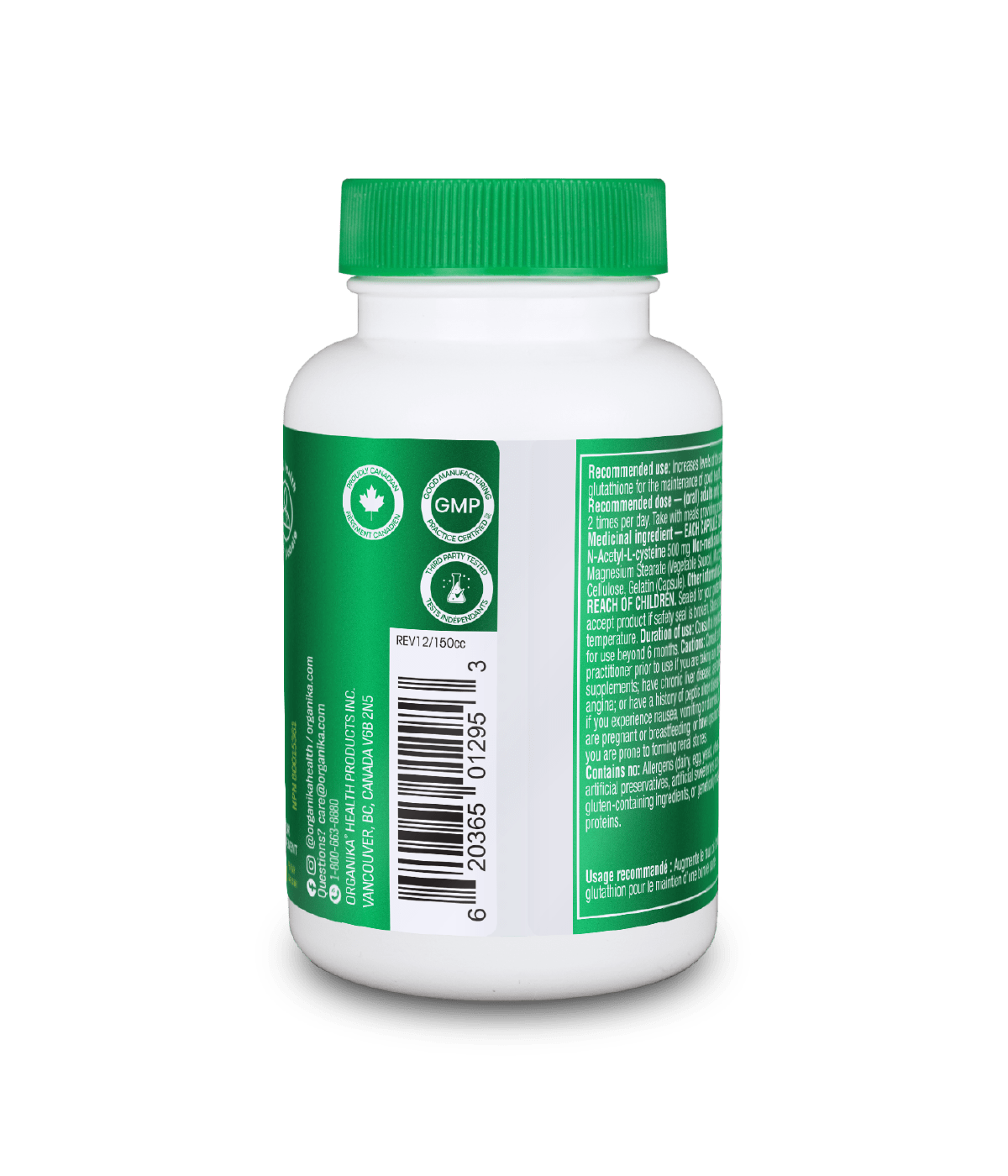 NAC (N - Acetyl - L - Cysteine) - 90 caps - Organika Health Products