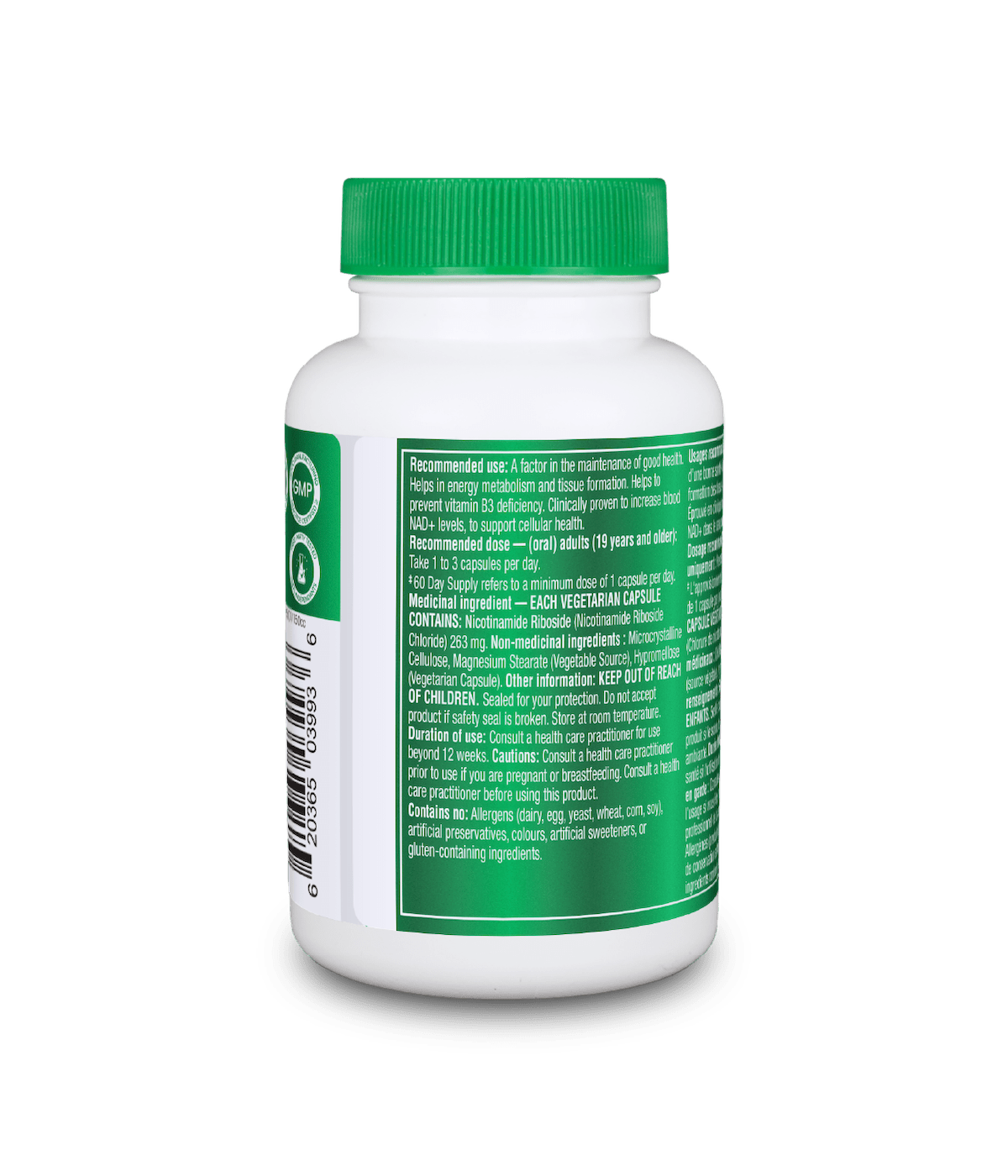 NAD+ Booster - 60 Vcaps - Organika Health Products