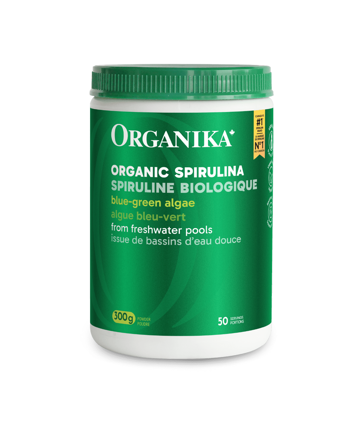 Organic Spirulina Powder - 300 g - Organika Health Products