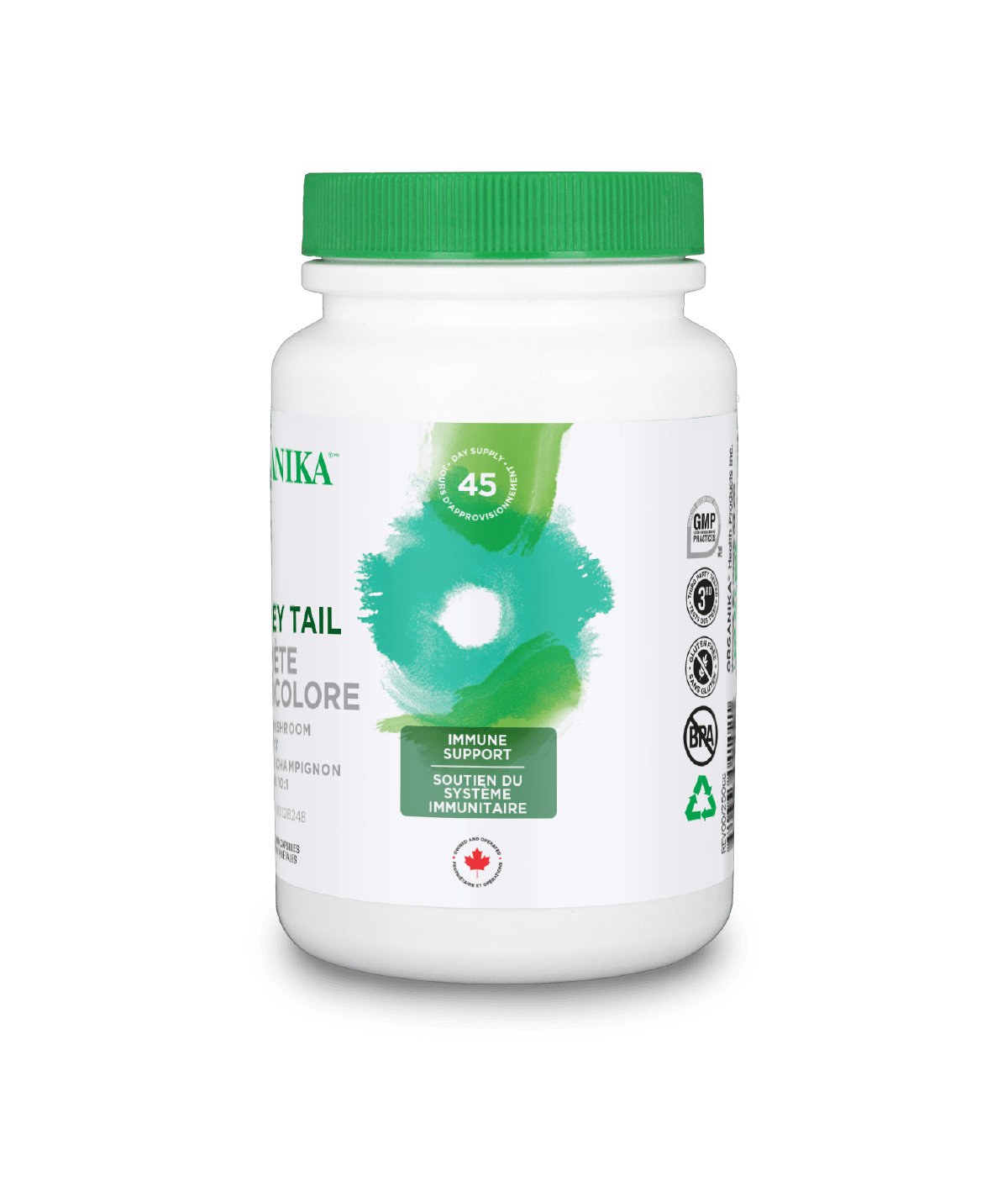 Turkey Tail Organic Mushroom 10:1 Extract - 90 capsules - Organika Health Products