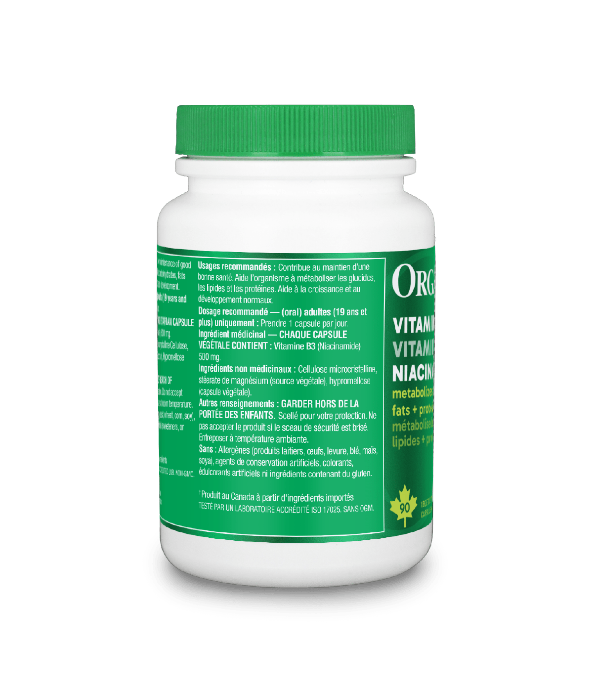 Vitamin B3 Niacinamide - 90 Vcap - Organika Health Products