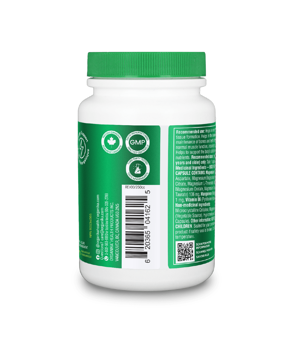 8 - in - 1 Magnesium - 90 Vcaps - Organika Health Products