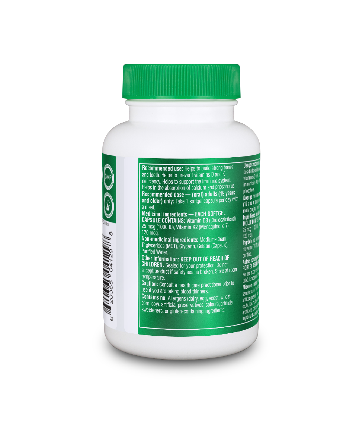 Vitamins D3 + K2